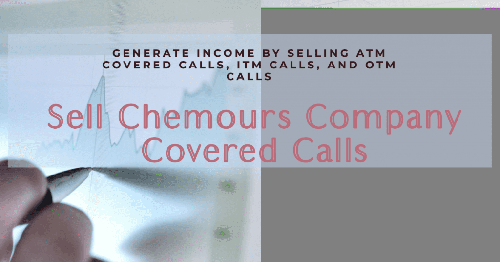 Sell Chemours Company Covered Calls. Generate income by selling ATM Covered Calls, ITM Calls, and OTM Calls