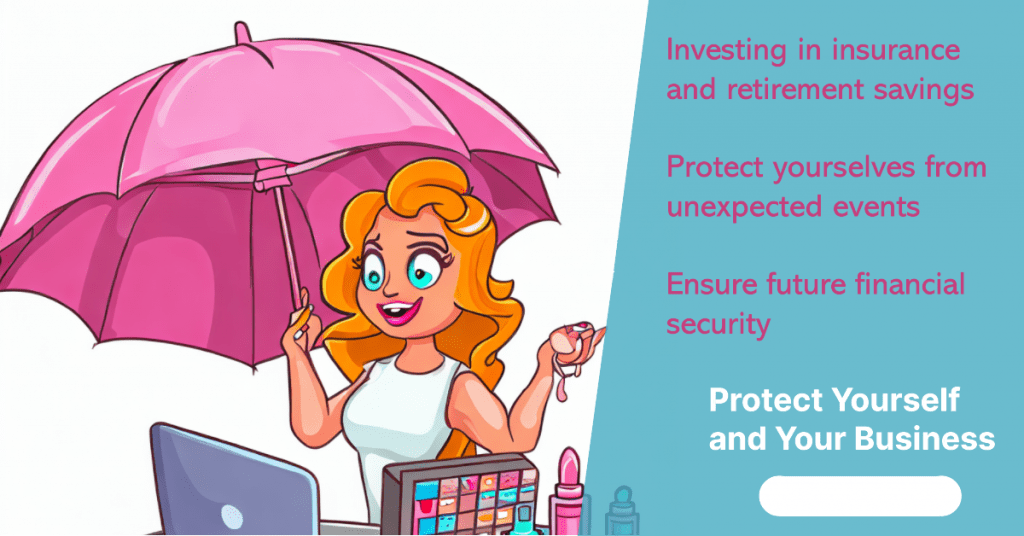 Investing in insurance and retirement savings can protect self-employed individuals from unexpected events and ensure financial security in the future.