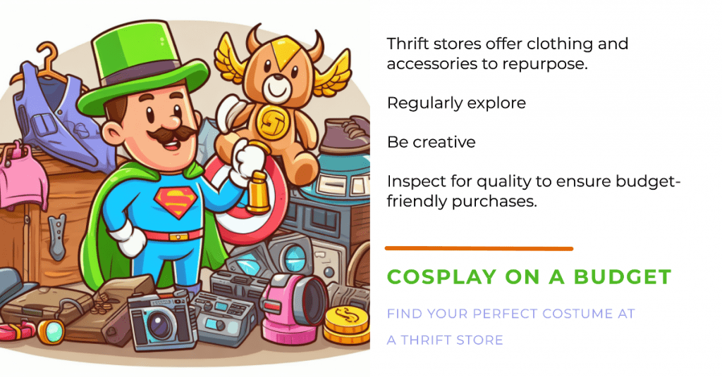 Thrift stores offer treasure for cosplayers, offering clothing and accessories to repurpose. Regularly explore, be creative, and inspect for quality to ensure budget-friendly purchases.
