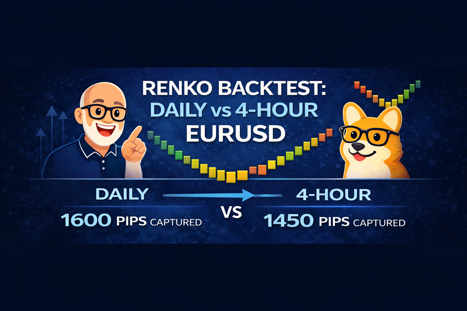 How I Backtest Renko Charts Across Timeframes (Daily vs 4-Hour EURUSD)