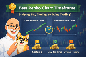 Best Timeframe for Renko Charts: Day Trading vs Swing Trading Guide 4 Best timeframe for Renko charts infographic showing scalping, day trading, and swing trading setups using different Renko chart timeframes