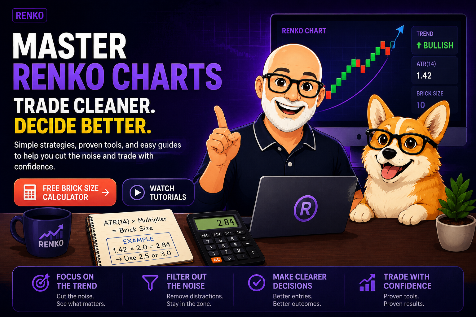 Renko charts strategy guide and free brick size calculator
